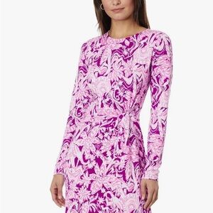 Lilly Pulitzer Pink Sheath Dress with Bishop Sleeves